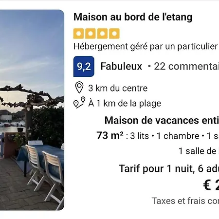 בית נופש Maison 8 Personnes Au Bord De L'etang